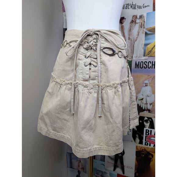 Free People Western Lace Up Skirt - Picture 1 of 4